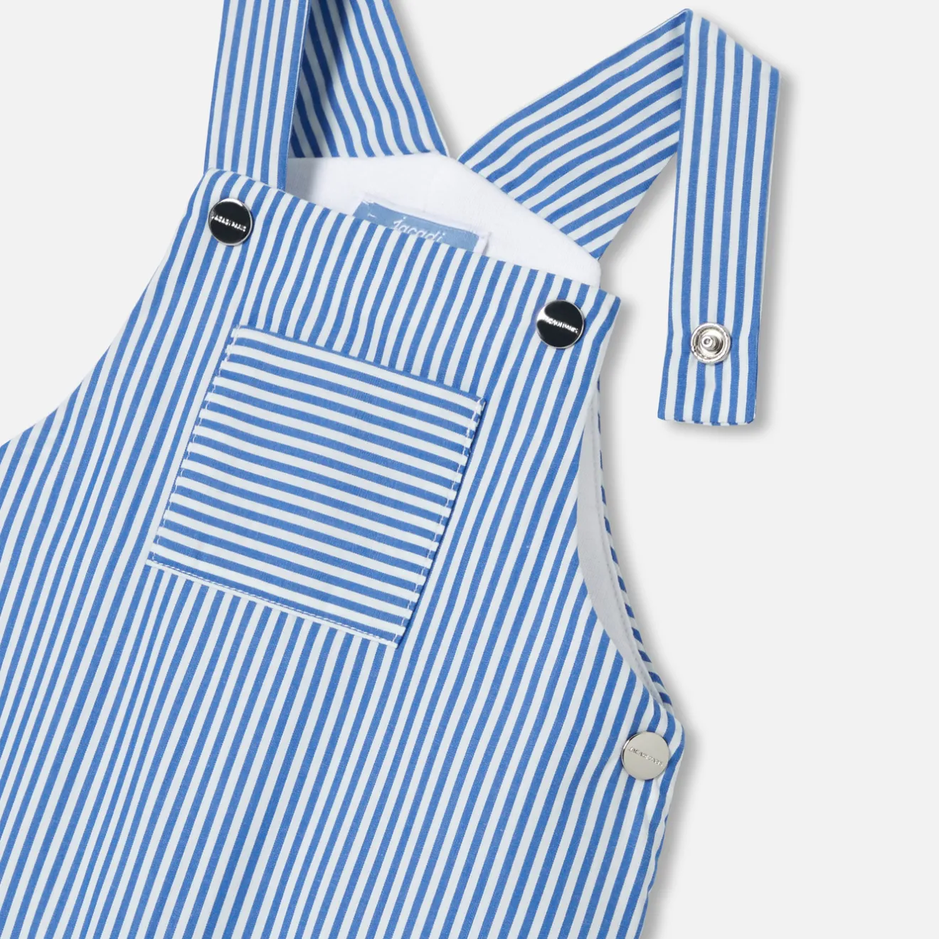 Jacadi Spieler, Latzhosen, Ensembles>Latzhose für Baby Jungen WEISS/BLAU