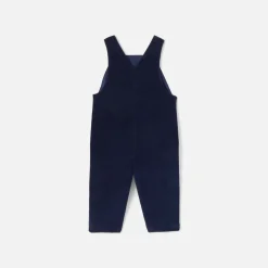 Jacadi Overalls, Latzhosen, Ensembles>Latzhose für Jungen aus Velours MARINEBLAU JACADI