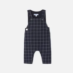 Jacadi Spieler, Latzhosen, Ensembles>Latzhose mit Karomuster für Jungen MARINEBLAU/WEISS
