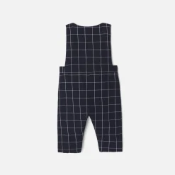 Jacadi Spieler, Latzhosen, Ensembles>Latzhose mit Karomuster für Jungen MARINEBLAU/WEISS