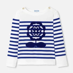 Jacadi T-Shirts, Polos, Langarmshirts>Matrosenshirt für Mädchen WEISS/BLAU