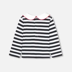 Jacadi T-Shirts, Polos, Langarmshirts>Matrosenshirt Kleinkind Mädchen WEISS/MARINEBLAU