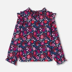 Jacadi Blusen>Mädchenbluse aus Liberty-Stoff MARINEBLAU/MEHRFARBIG