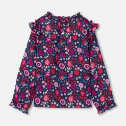 Jacadi Blusen>Mädchenbluse aus Liberty-Stoff MARINEBLAU/MEHRFARBIG
