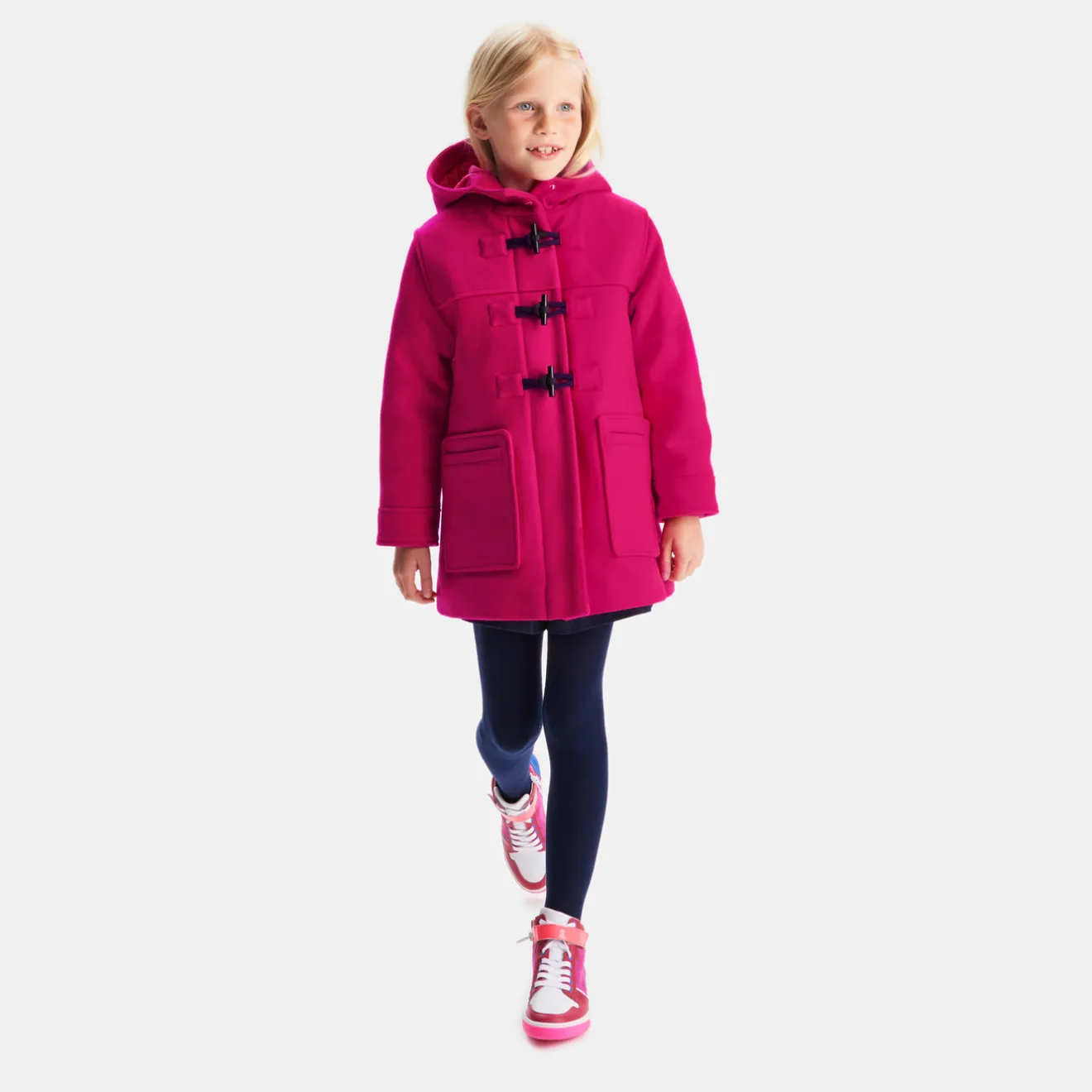 Jacadi Jacken & Mäntel>Mädchen-Dufflecoat aus Wolle ROSE GRENADINE