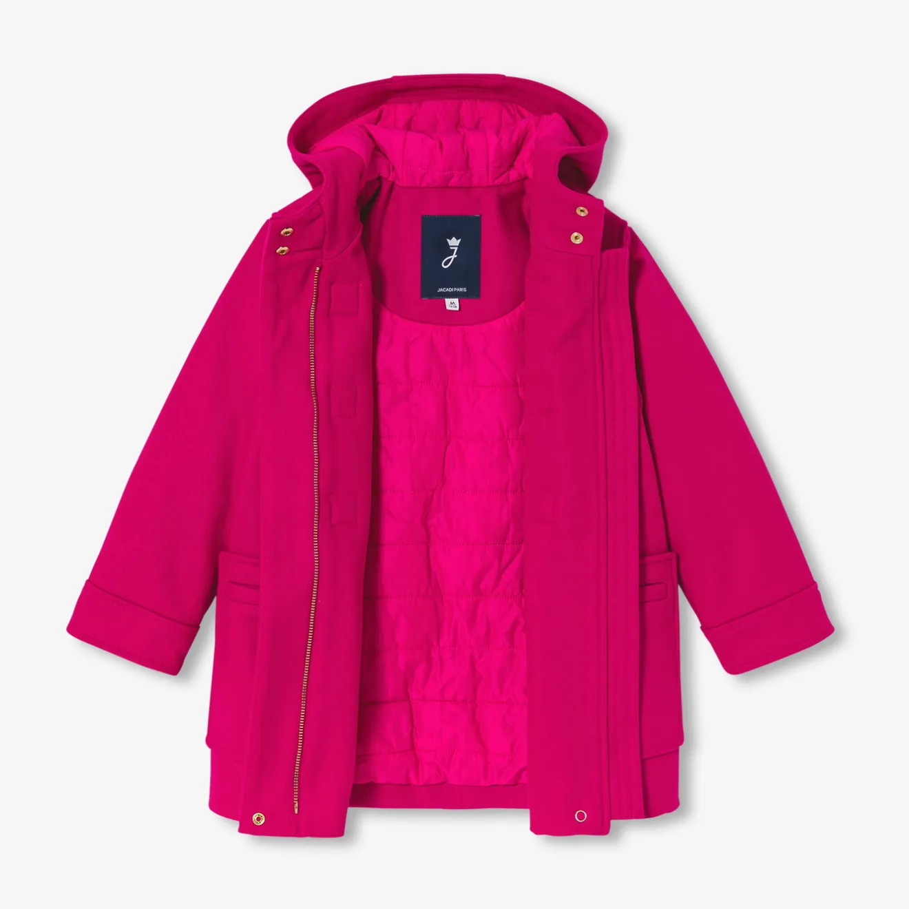 Jacadi Jacken & Mäntel>Mädchen-Dufflecoat aus Wolle ROSE GRENADINE