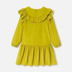 Jacadi Kleider & Röcke>Mädchen-Kleid aus Feincord KÜMMEL