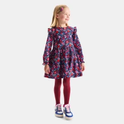 Jacadi Kleider & Röcke>Mädchenkleid aus Liberty-Stoff MARINEBLAU/MEHRFARBIG