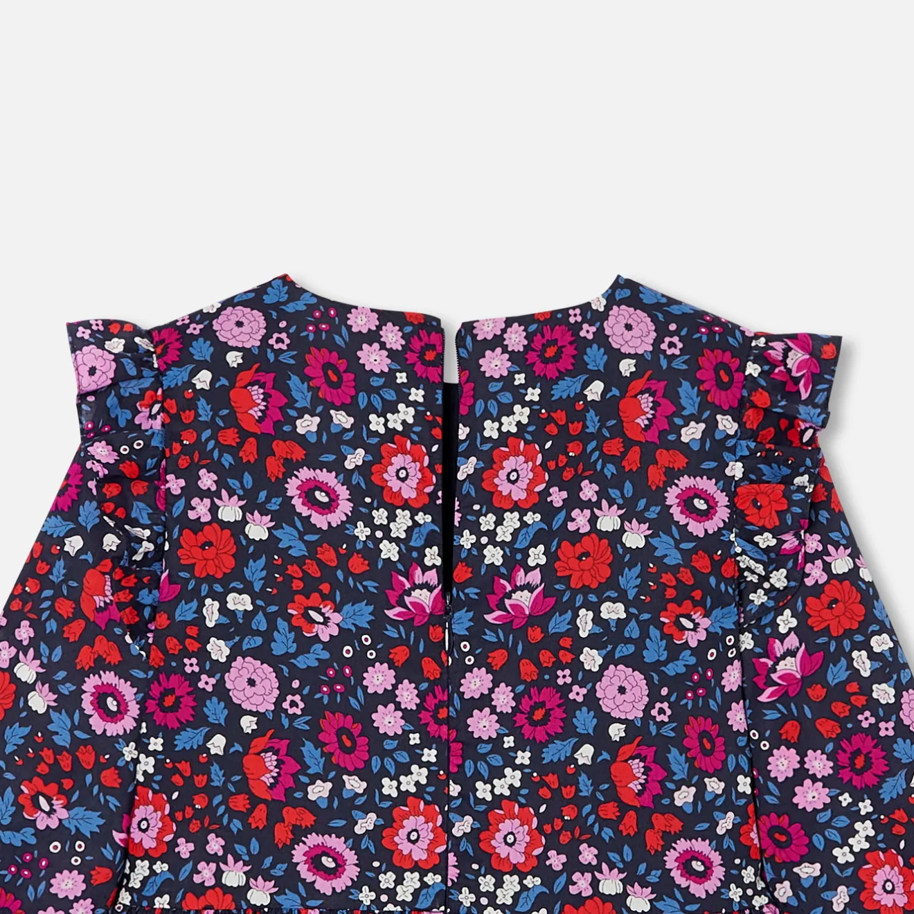 Jacadi Kleider & Röcke>Mädchenkleid aus Liberty-Stoff MARINEBLAU/MEHRFARBIG