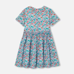Jacadi Kleider & Röcke>Mädchenkleid aus Liberty-Stoff WEISS/MEHRFARBIG