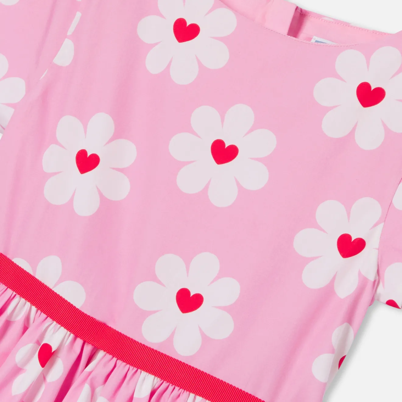 Jacadi Kleider & Röcke>Mädchenkleid aus Popeline ROSA/MEHRFARBIG