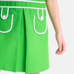 Jacadi Kleider & Röcke>Mädchenkleid aus Wabenpikee GRÜN KLEEBLATT