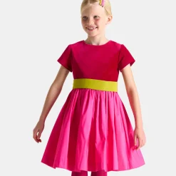 Jacadi Kleider & Röcke>Mädchenkleid im Colorblock-Design ROSA/MEHRFARBIG