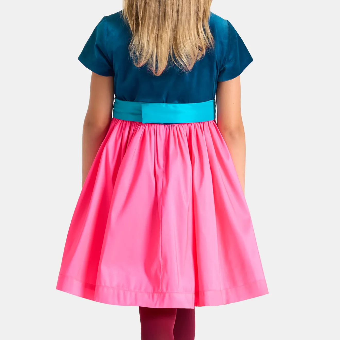Jacadi Kleider & Röcke>Mädchenkleid im Colorblock-Design ROSA/BLAU