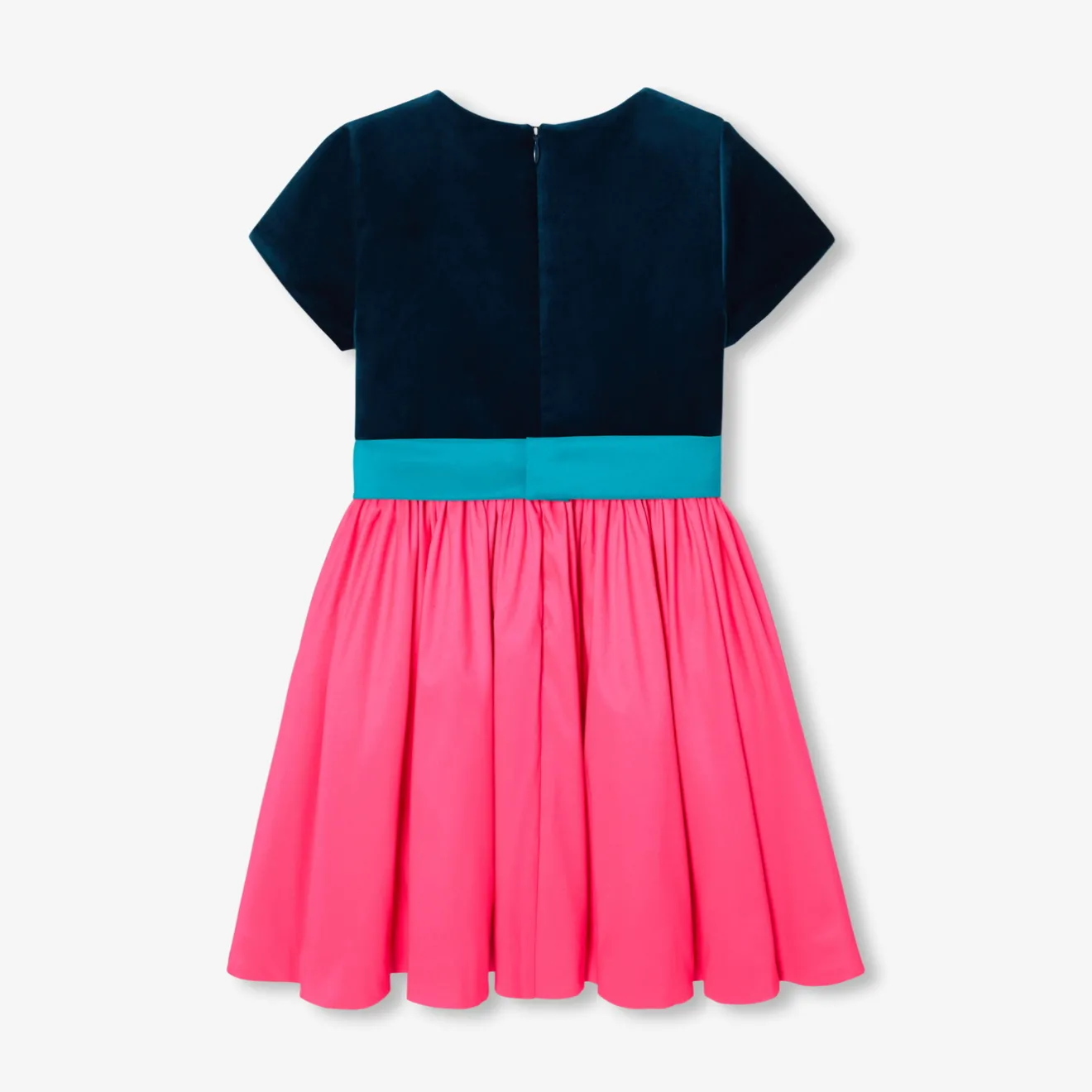 Jacadi Kleider & Röcke>Mädchenkleid im Colorblock-Design ROSA/BLAU