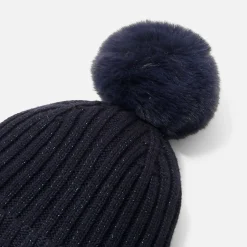 Jacadi Mützen, Schale Und Handschuhe|Accessoires>Mädchenmütze mit Lurex-Details MARINEBLAU JACADI