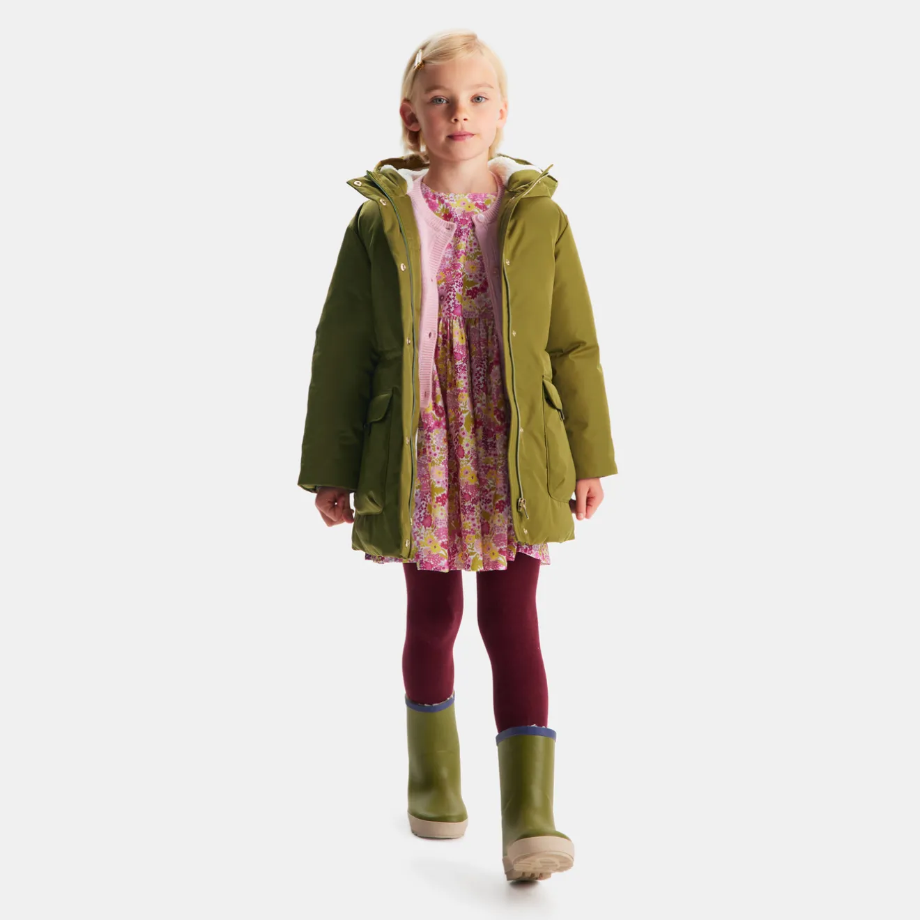 Jacadi Jacken & Mäntel>Mädchen-Parka, mit Sherpa gefüttert KAKI