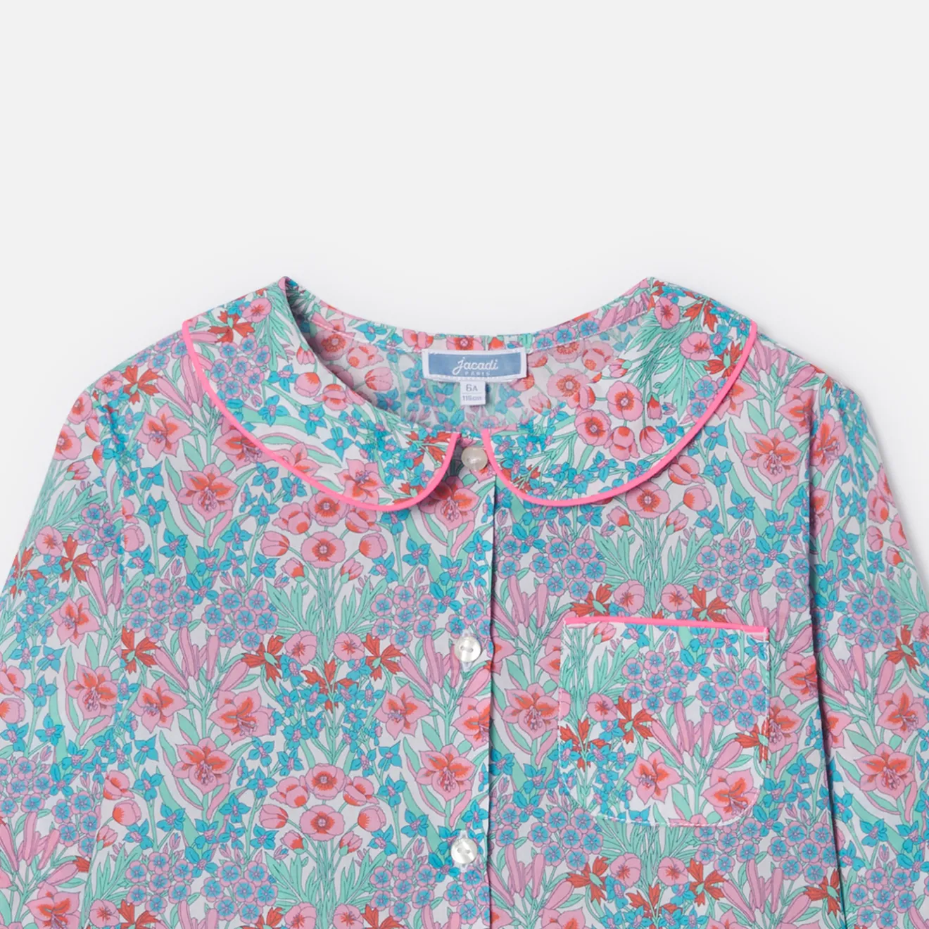 Jacadi Schlafanzüge & Nachthemden>Mädchenpyjama aus Liberty-Stoff BLAU/MEHRFARBIG