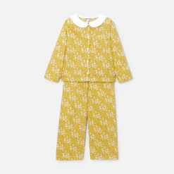 Jacadi Schlafanzüge & Nachthemden>Mädchenpyjama aus Liberty-Stoff GELB/WEISS