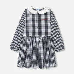 Jacadi Accessoires|Kleider & Röcke>Mädchenschürze in Vichykaro WEISS/MARINEBLAU