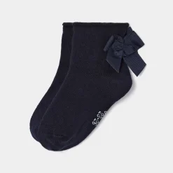 Jacadi Accessoires|分类为空>Mädchensocken mit Schleife MARINEBLAU JACADI