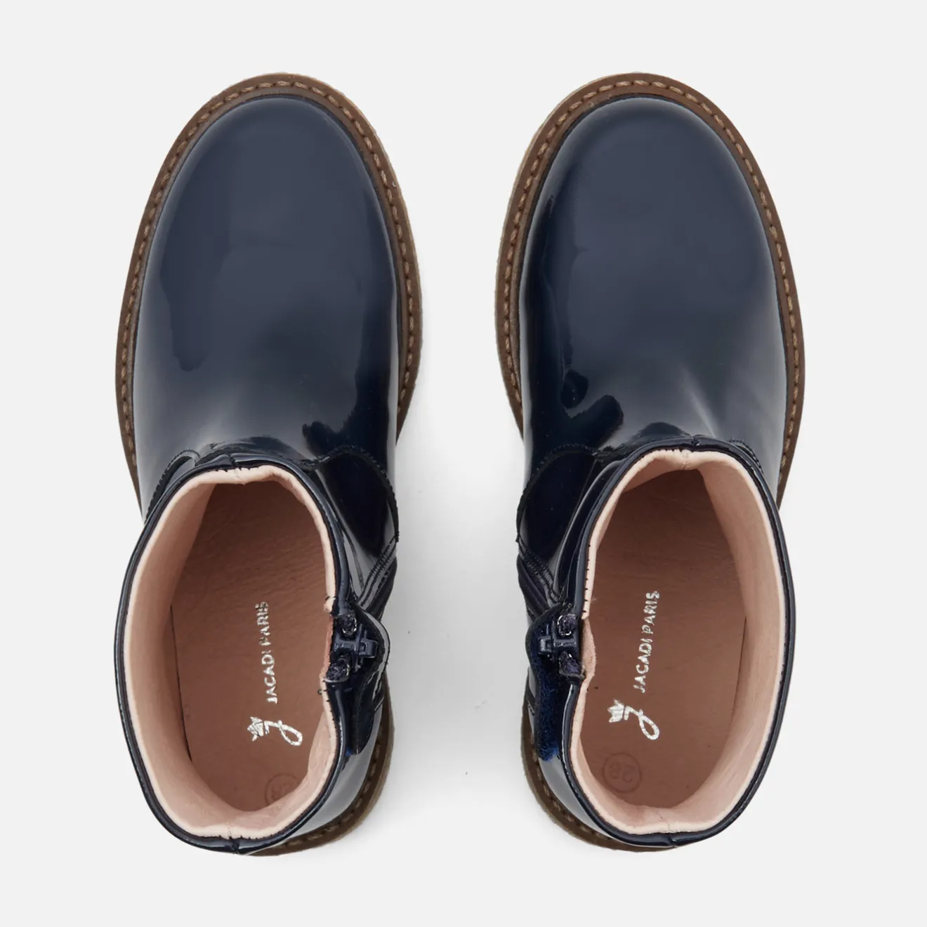 Jacadi Stiefeletten>Mädchen-Stiefeletten aus Leder MARINEBLAU JACADI
