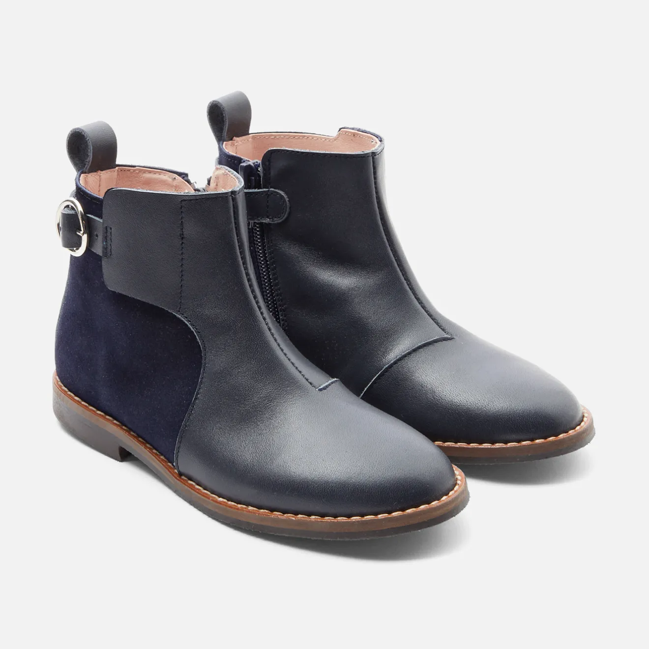 Jacadi Stiefeletten>Mädchen-Stiefeletten aus Leder MARINEBLAU JACADI