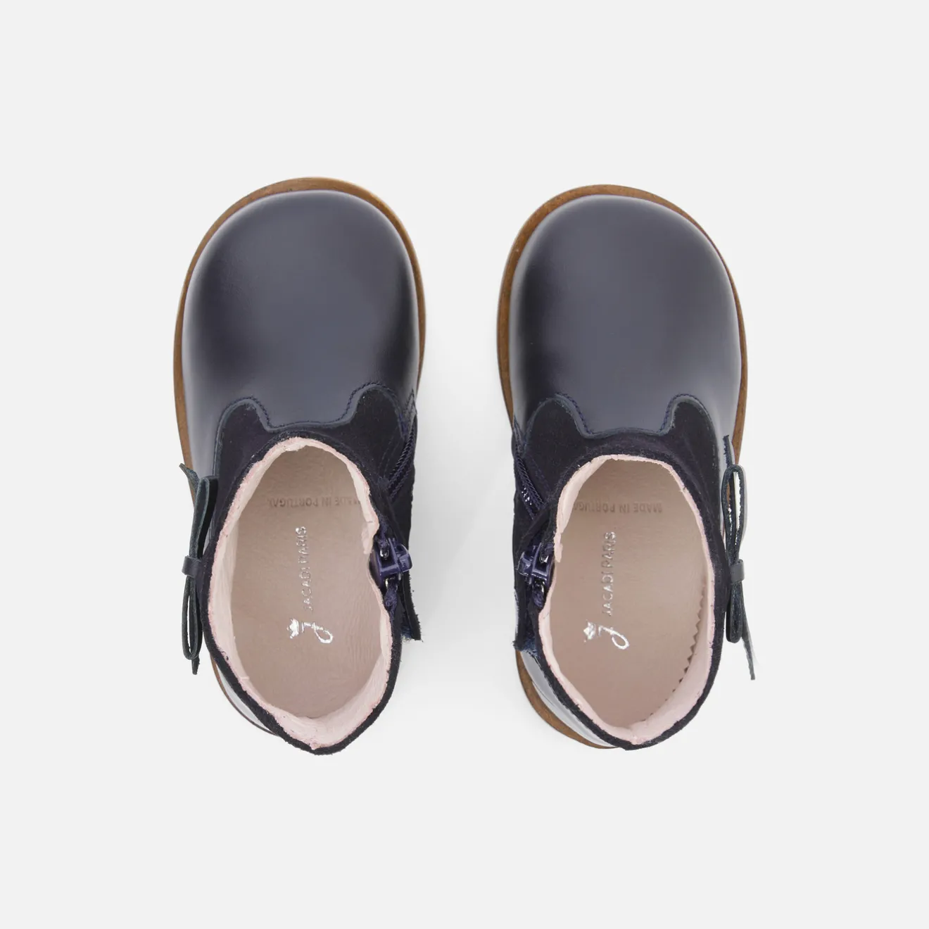 Jacadi Stiefeletten|Schuhe>Mädchen-Stiefeletten aus Leder MARINEBLAU JACADI