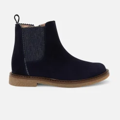 Jacadi Stiefeletten>Mädchen-Stiefeletten aus Leder MARINEBLAU JACADI