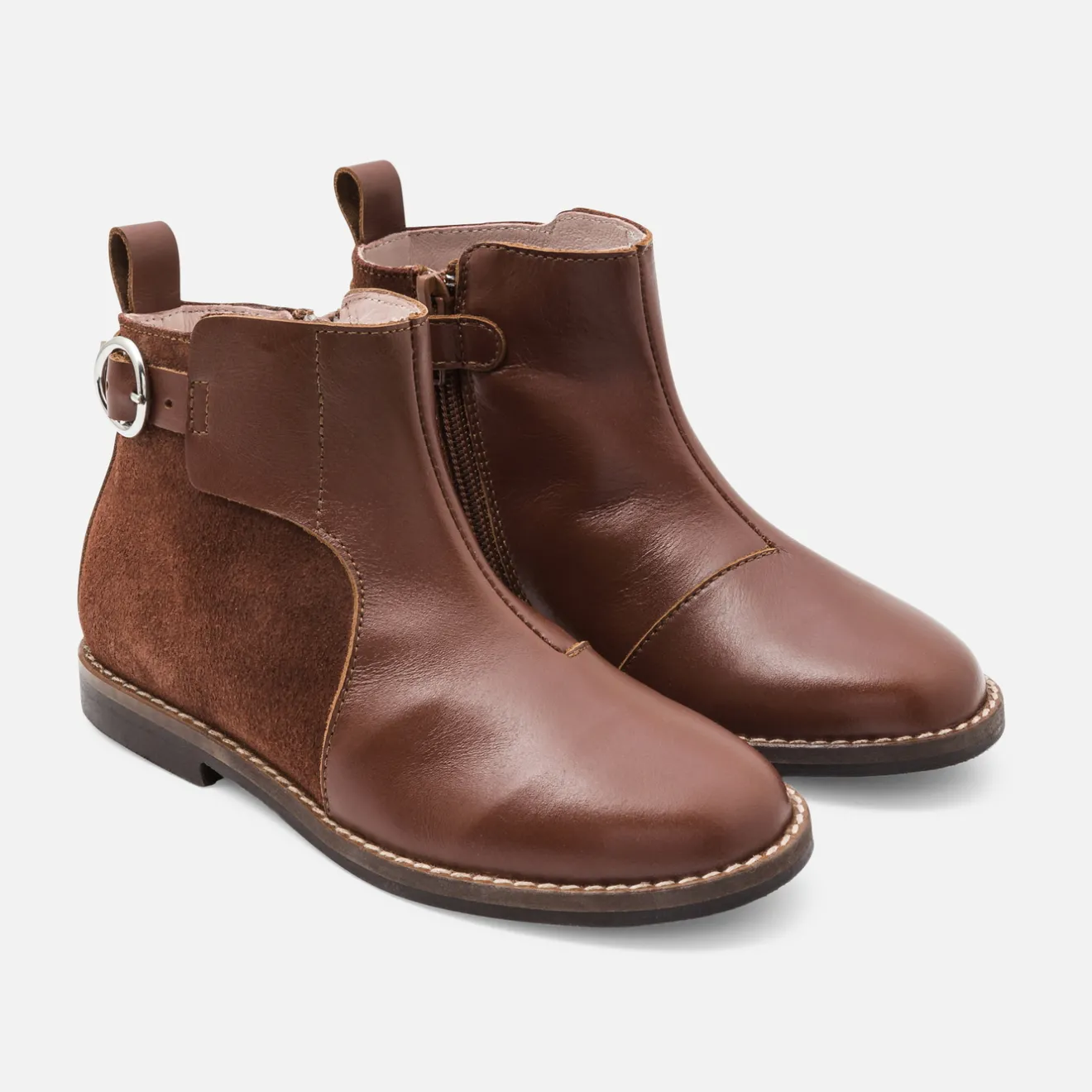 Jacadi Stiefeletten>Mädchen-Stiefeletten aus Leder NATÜRLICH