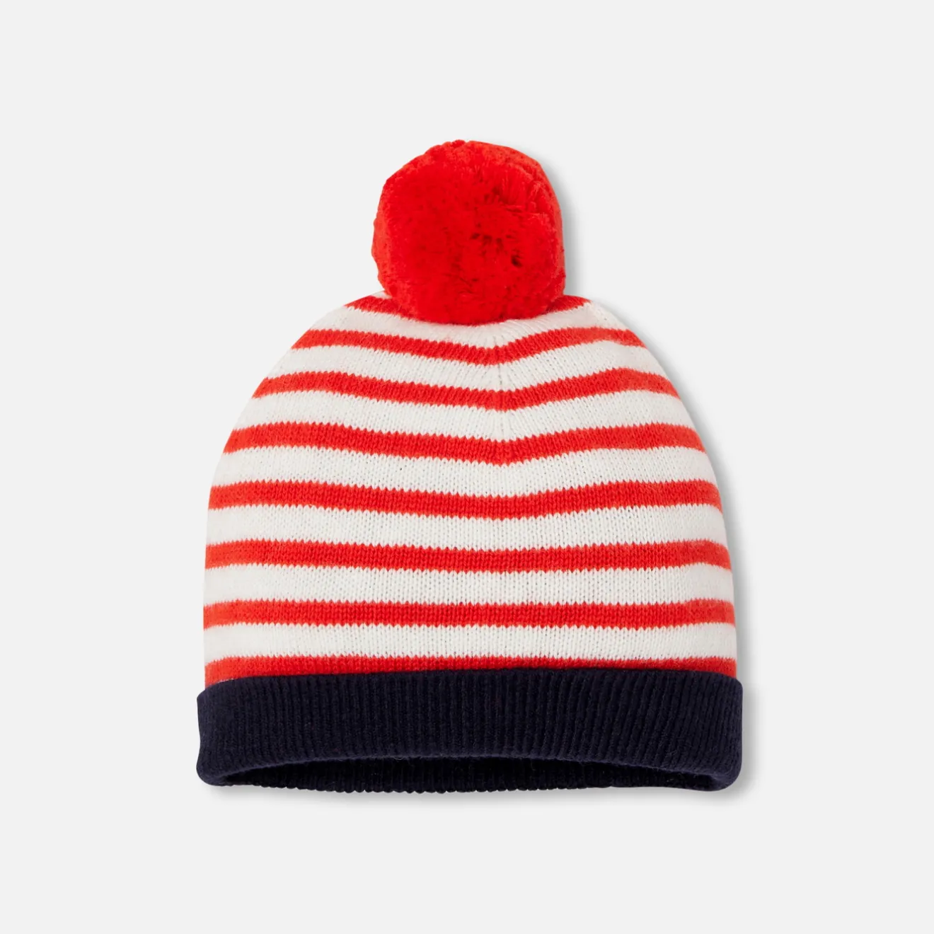 Jacadi Weitere Accessoires|Mützen, Schale Und Handschuhe>Mütze mit Pompon für Baby Jungen WEISS/ROT