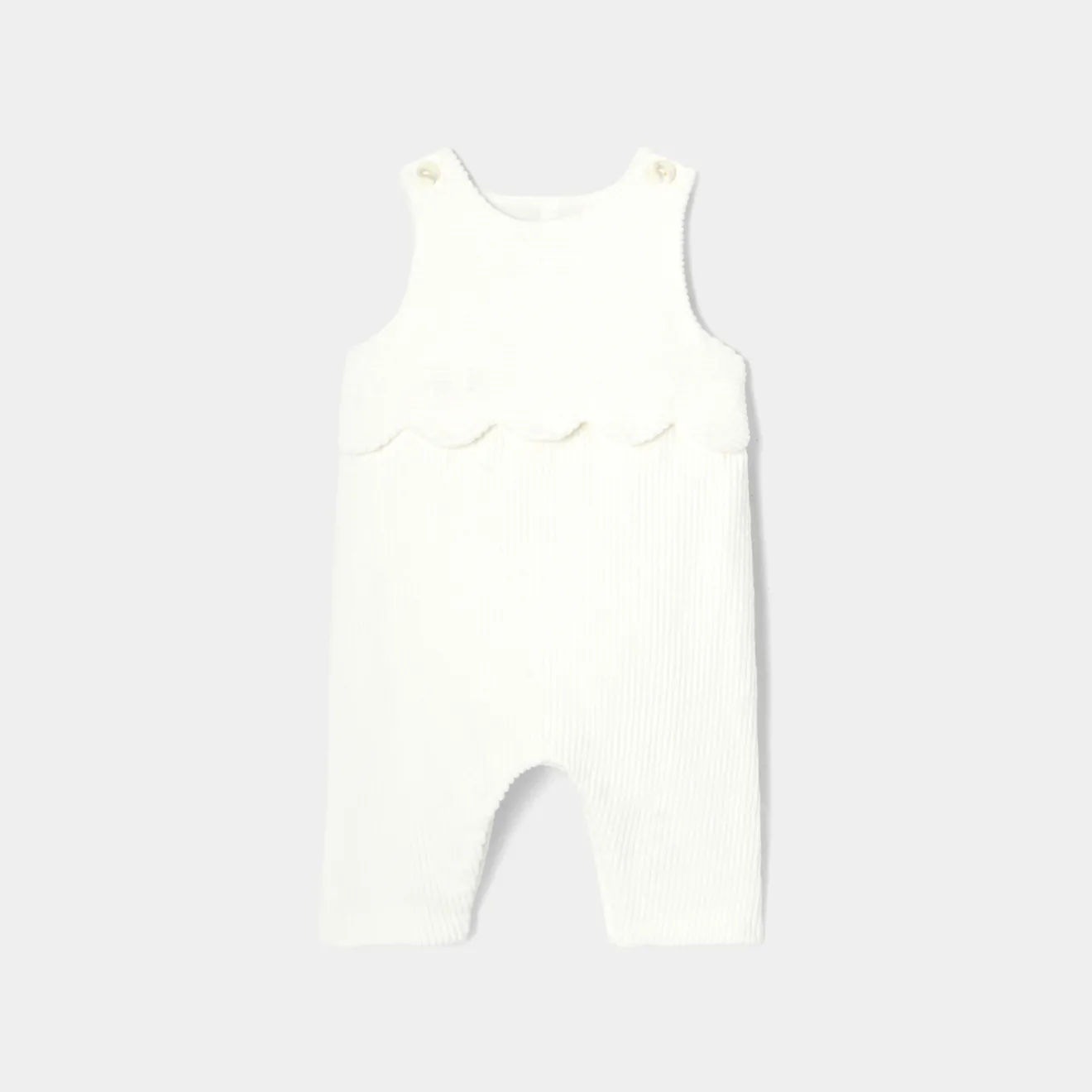 Jacadi Spieler, Latzhosen, Ensembles>Overall aus Cordsamt für Mädchen WEICHES JACADI WEISS