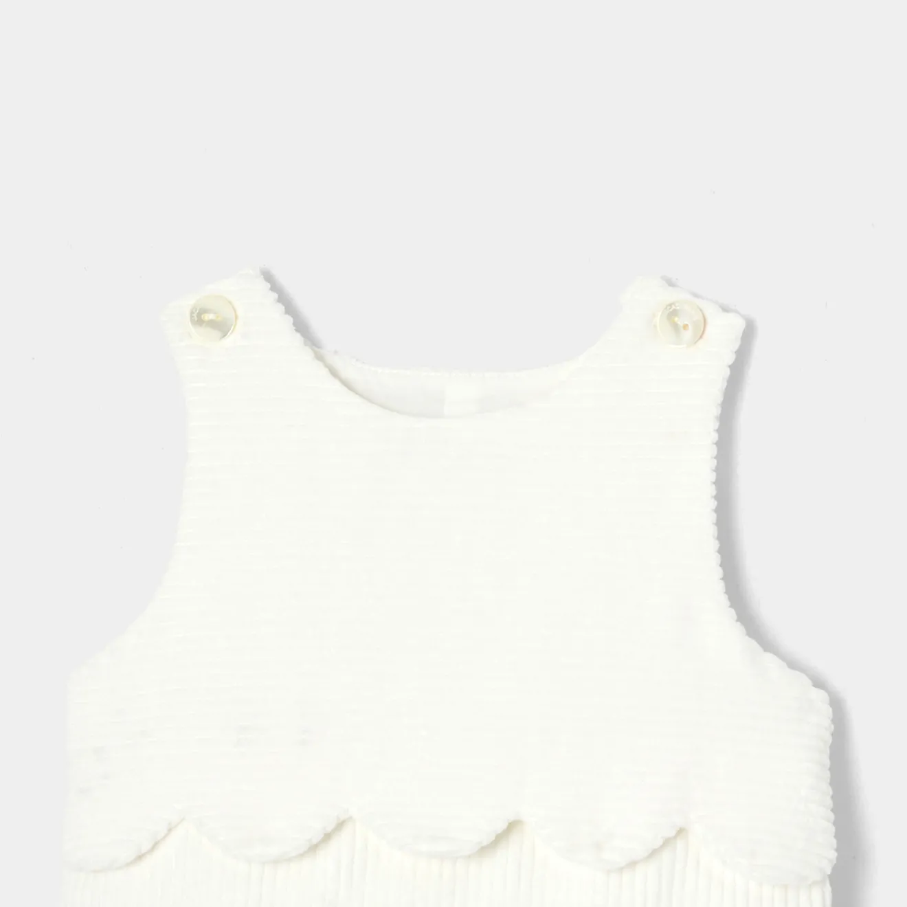 Jacadi Spieler, Latzhosen, Ensembles>Overall aus Cordsamt für Mädchen WEICHES JACADI WEISS