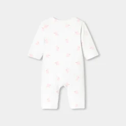 Jacadi Spieler, Latzhosen, Ensembles>Overall aus Jersey für Baby Mädchen WEISS/ROSA