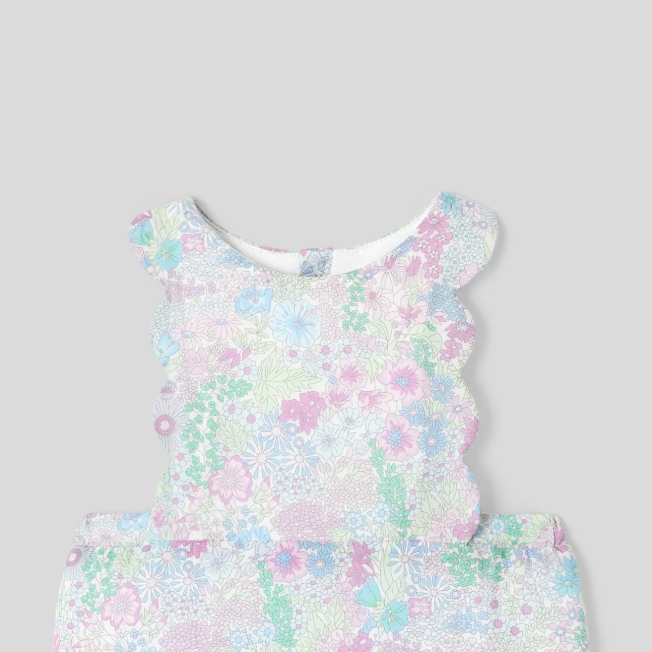 Jacadi Spieler, Latzhosen, Ensembles>Overall aus Liberty-Stoff für Mädchen WEISS/MEHRFARBIG