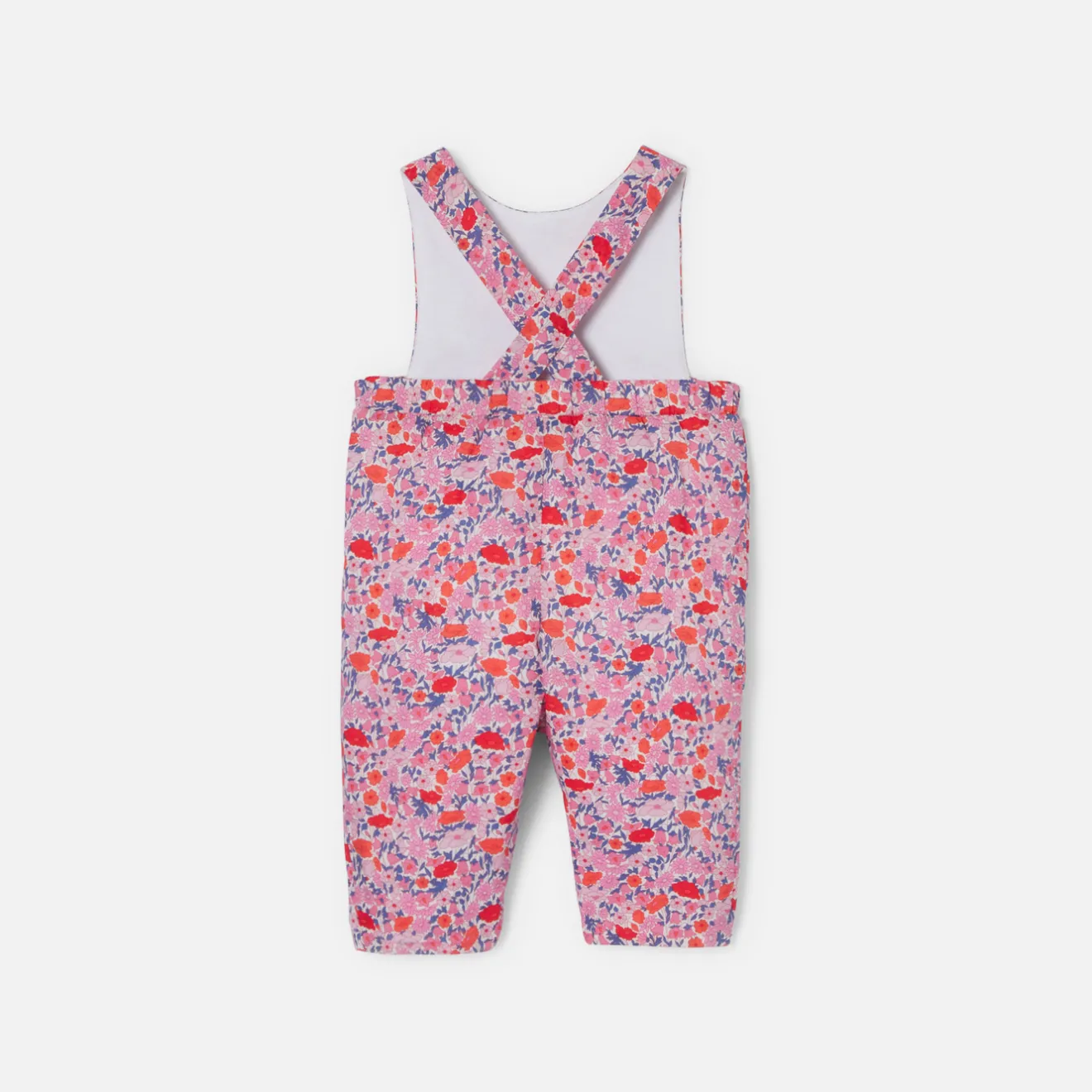 Jacadi Spieler, Latzhosen, Ensembles>Overall aus Liberty-Stoff für Baby Mädchen ROSA/MEHRFARBIG