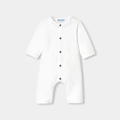 Jacadi Spieler, Latzhosen, Ensembles>Overall für Babys aus gestepptem Jersey JACADI WEISS