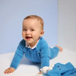 Jacadi Spieler, Latzhosen, Ensembles>Overall für Babys aus Kaschmir PREUSSISCHBLAU