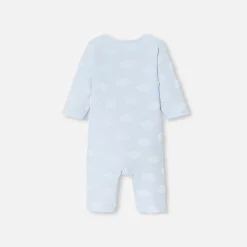 Jacadi Spieler, Latzhosen, Ensembles>Overall mit Wolkenmotiv für Baby Jungen HELLBLAU