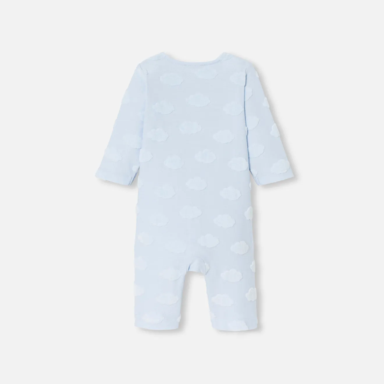 Jacadi Spieler, Latzhosen, Ensembles>Overall mit Wolkenmotiv für Baby Jungen HELLBLAU