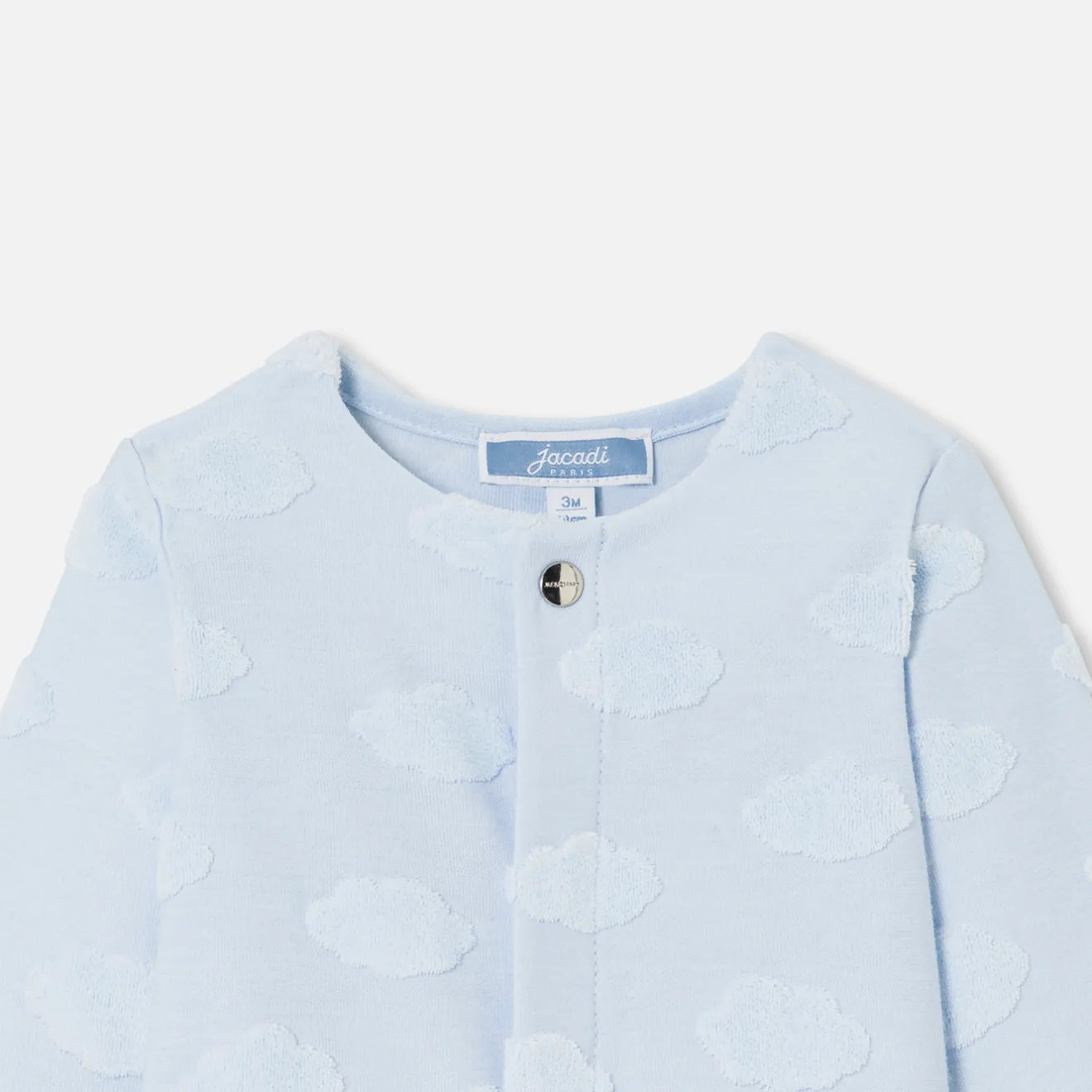 Jacadi Spieler, Latzhosen, Ensembles>Overall mit Wolkenmotiv für Baby Jungen HELLBLAU