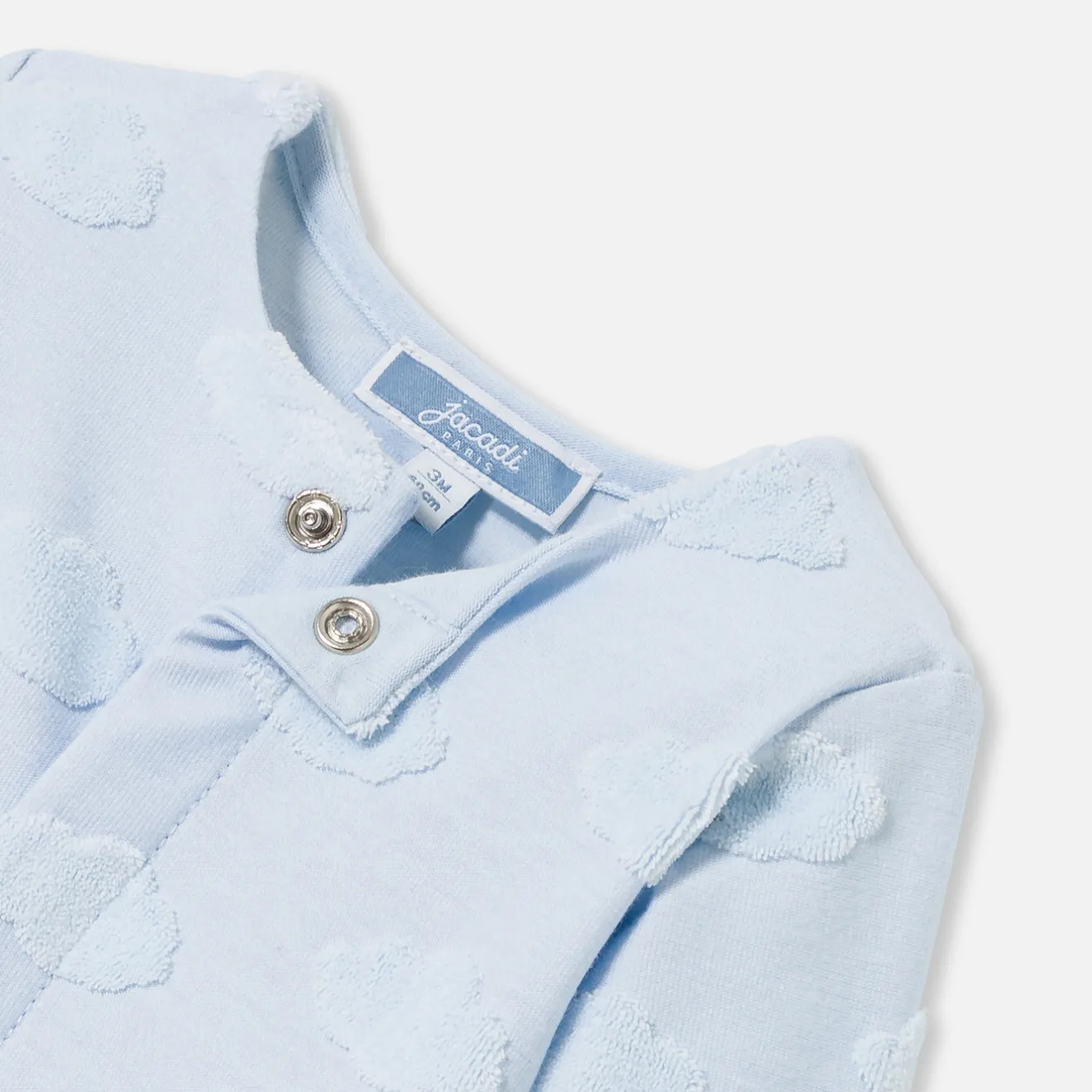 Jacadi Spieler, Latzhosen, Ensembles>Overall mit Wolkenmotiv für Baby Jungen HELLBLAU