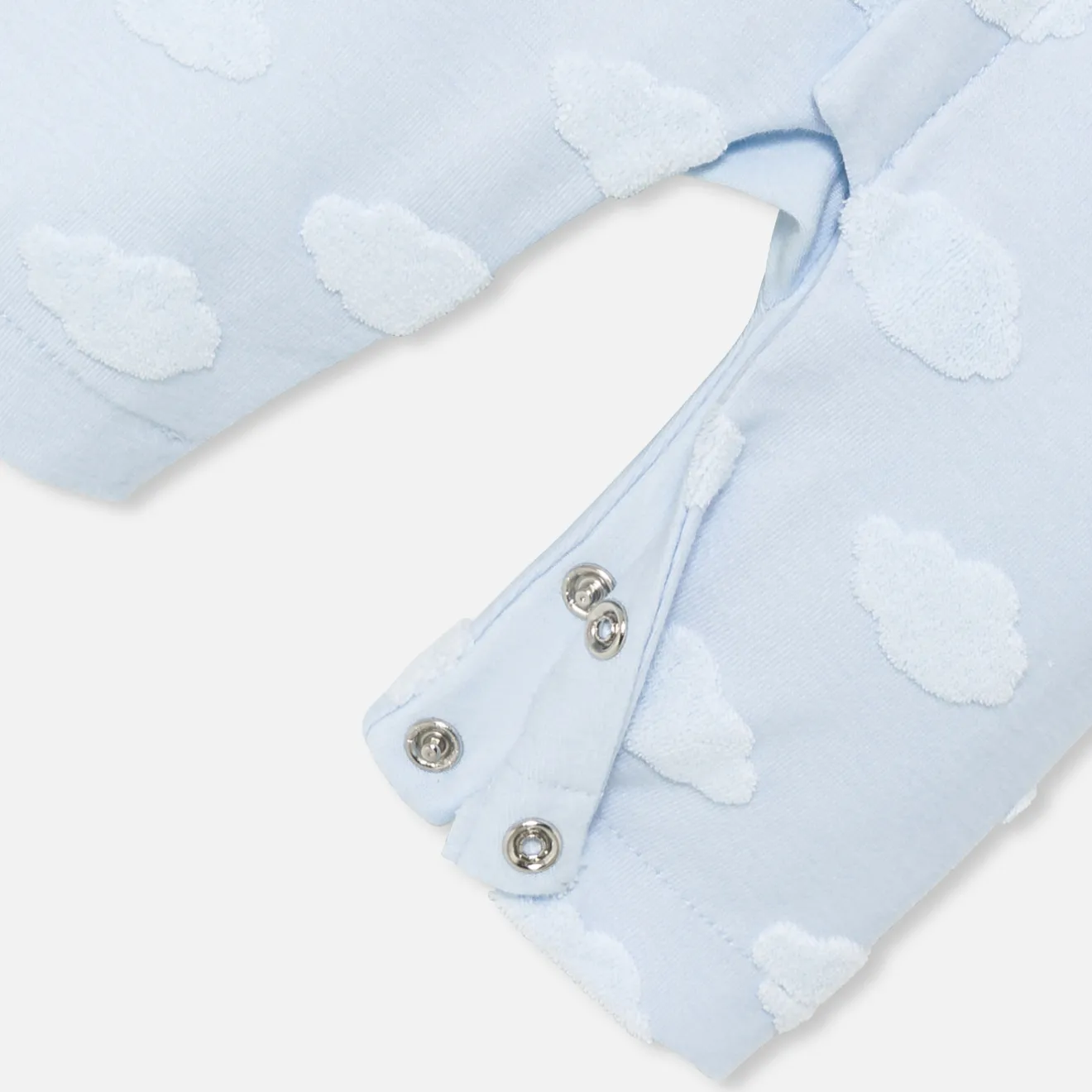 Jacadi Spieler, Latzhosen, Ensembles>Overall mit Wolkenmotiv für Baby Jungen HELLBLAU