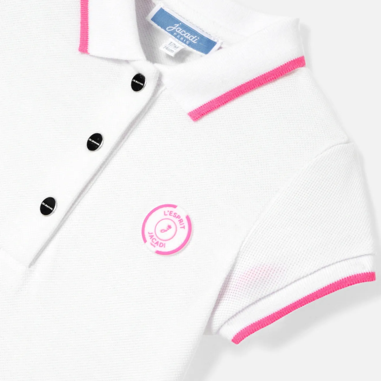 Jacadi Kleider>Polokleid für Mädchen WEISS/ROSA
