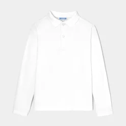 Jacadi T-Shirts, Polos, Langarmshirts|T-Shirts, Polos, Langarmshirts>Poloshirt mit langen Ärmeln für Kind JACADI WEISS