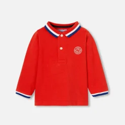 Jacadi T-Shirts, Polos, Langarmshirts>Poloshirt mit langen Ärmeln Kleinkind Junge LEBENDIGES ROT