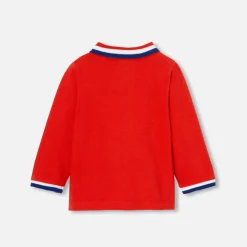 Jacadi T-Shirts, Polos, Langarmshirts>Poloshirt mit langen Ärmeln Kleinkind Junge LEBENDIGES ROT