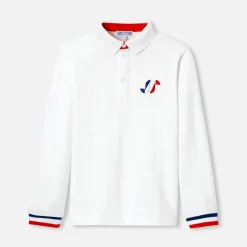 Jacadi T-Shirts, Polos, Langarmshirts>Poloshirt mit langen Ärmeln für Jungen JACADI WEISS