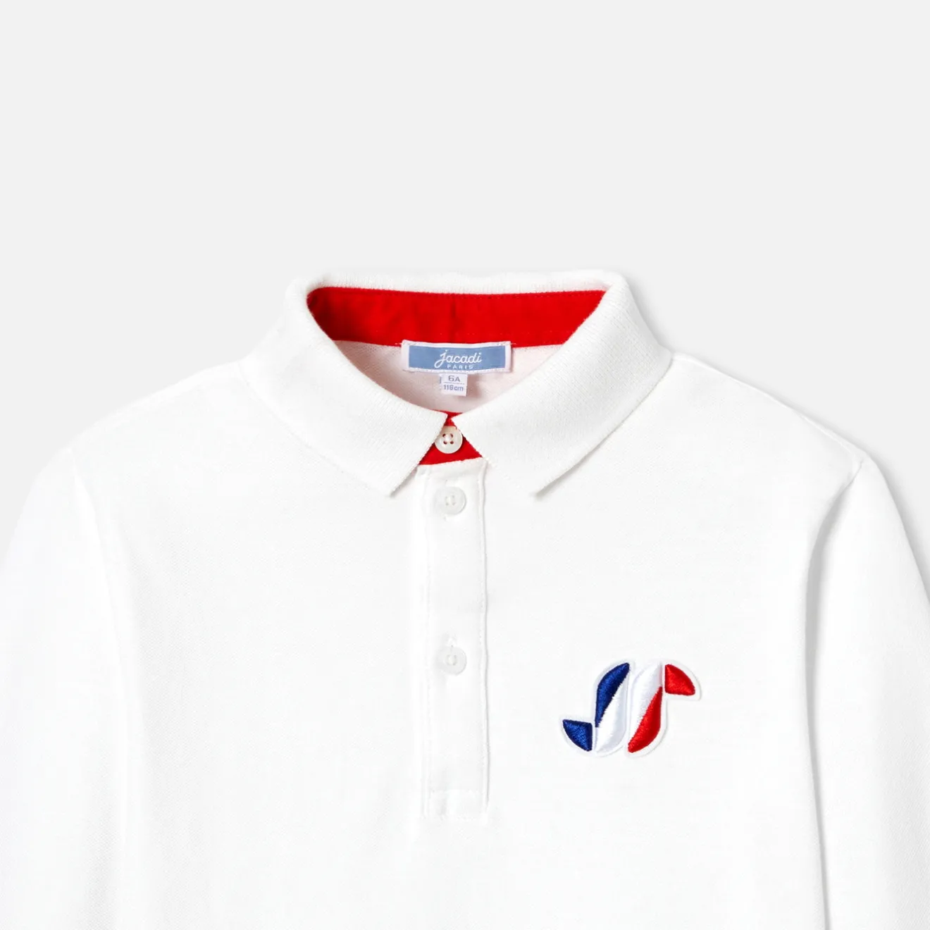 Jacadi T-Shirts, Polos, Langarmshirts>Poloshirt mit langen Ärmeln für Jungen JACADI WEISS