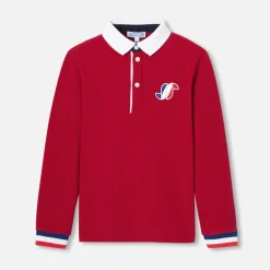 Jacadi T-Shirts, Polos, Langarmshirts>Poloshirt mit langen Ärmeln für Jungen STEIN ROT